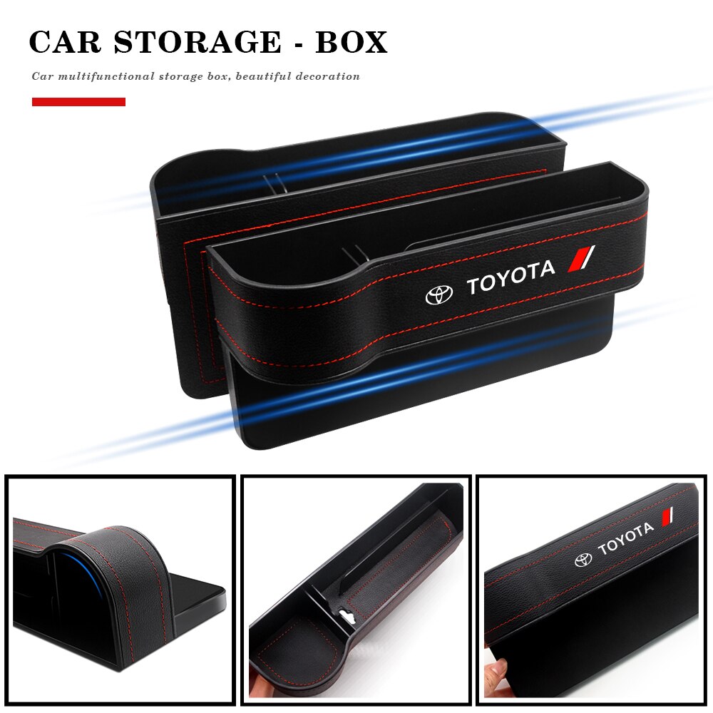 Car Storage Box Seat Slip Gap Storage Boxes Seat Crevice Car Styling for Toyota Prius Avensis Rav4 Auris Yaris Verso Land Cruise