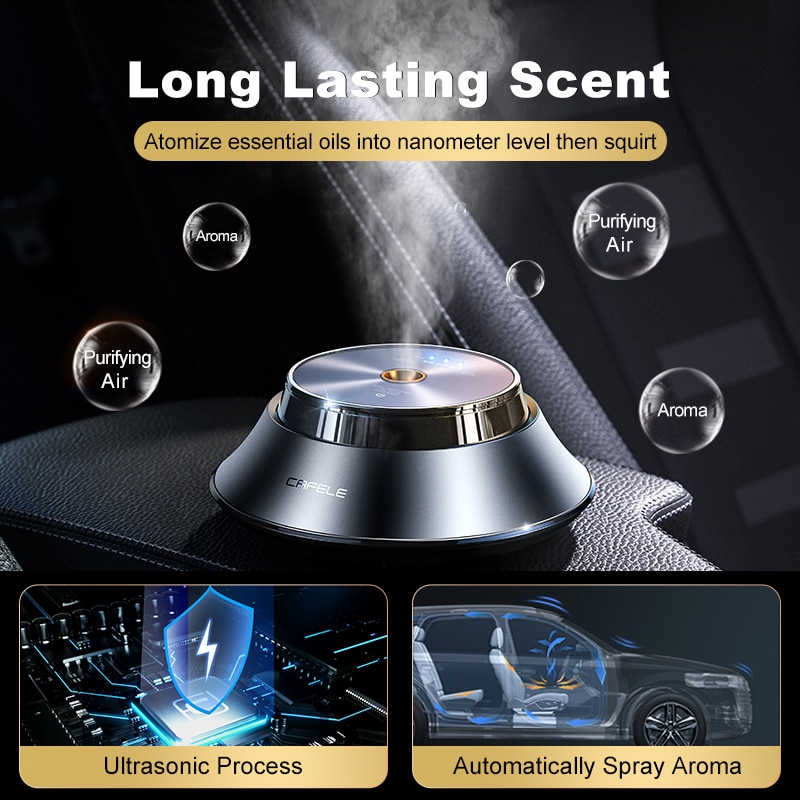 Cafele Electric Car Products Auto Flavoring For Cars Home Interior Car Accessory Car Air-Freshener Diffuser Men's Perfume Woman