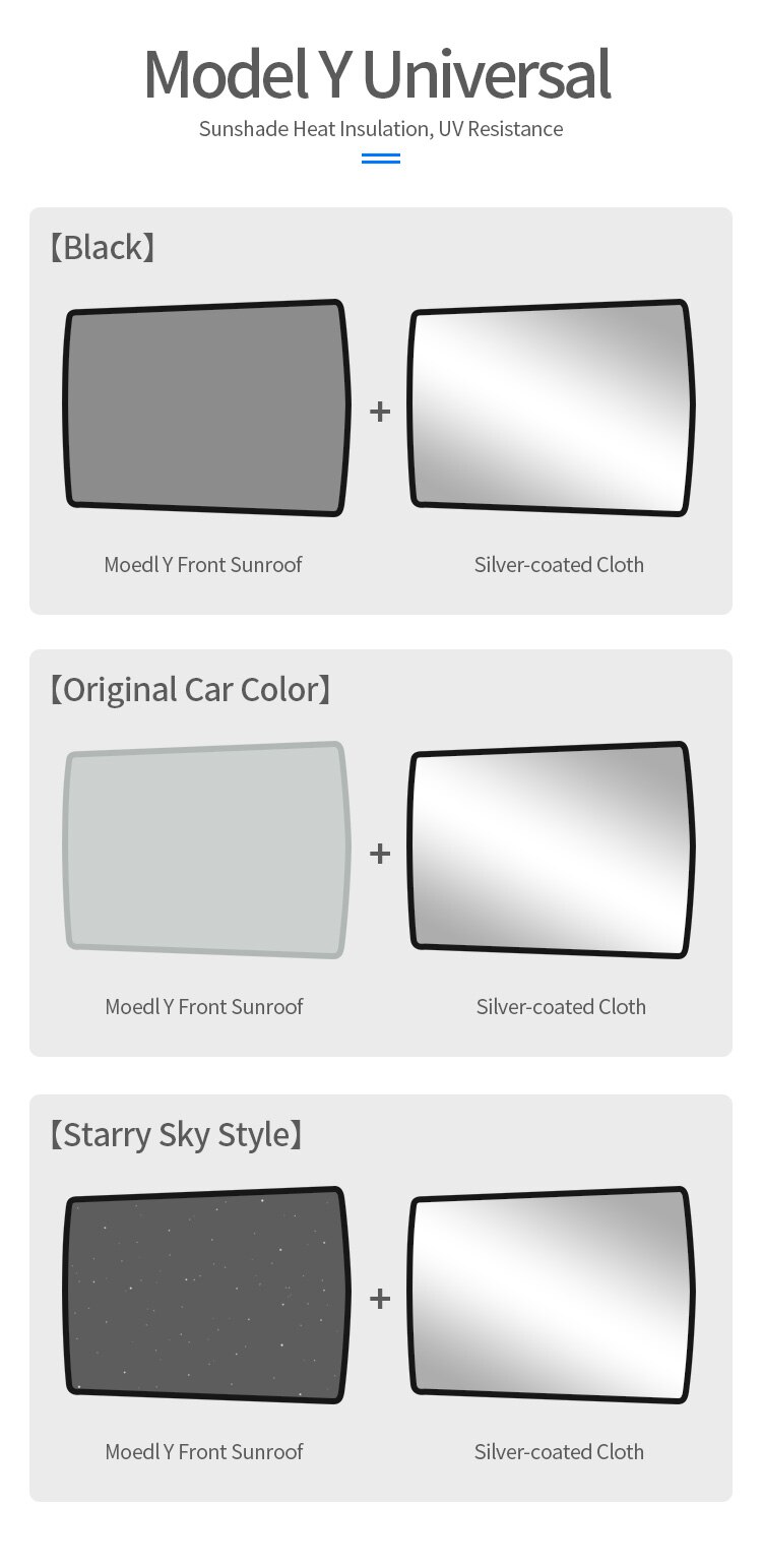 Upgrade Sun Shades Glass Roof Sunshade for Tesla Model 3 19-21/model Y Front Rear Sunroof Windshield Skylight Blind Shading Net