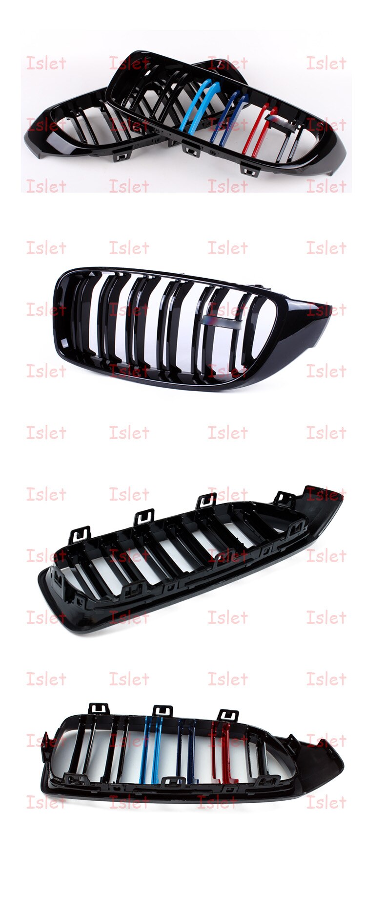 1pair F32 M color Kidney Grille for BMW 4 Series F33 F36 M3 F80 M4 F82 F83 Replacement Front Bumper Grills