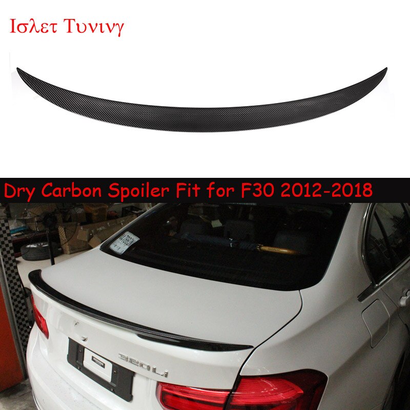 F80 Dry Carbon Trunk Spoiler for BMW 3 Series F30 F35 M3 F80 4-door Sedan Rear Boot Wings 318i 320i 328i 2012-2018