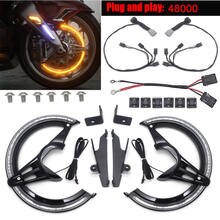 For Honda GL1800 Goldwing Motorcycle Accessories Chrome Black Brake Disc Rotors Covers LED Cornering Lamp  2018-UP