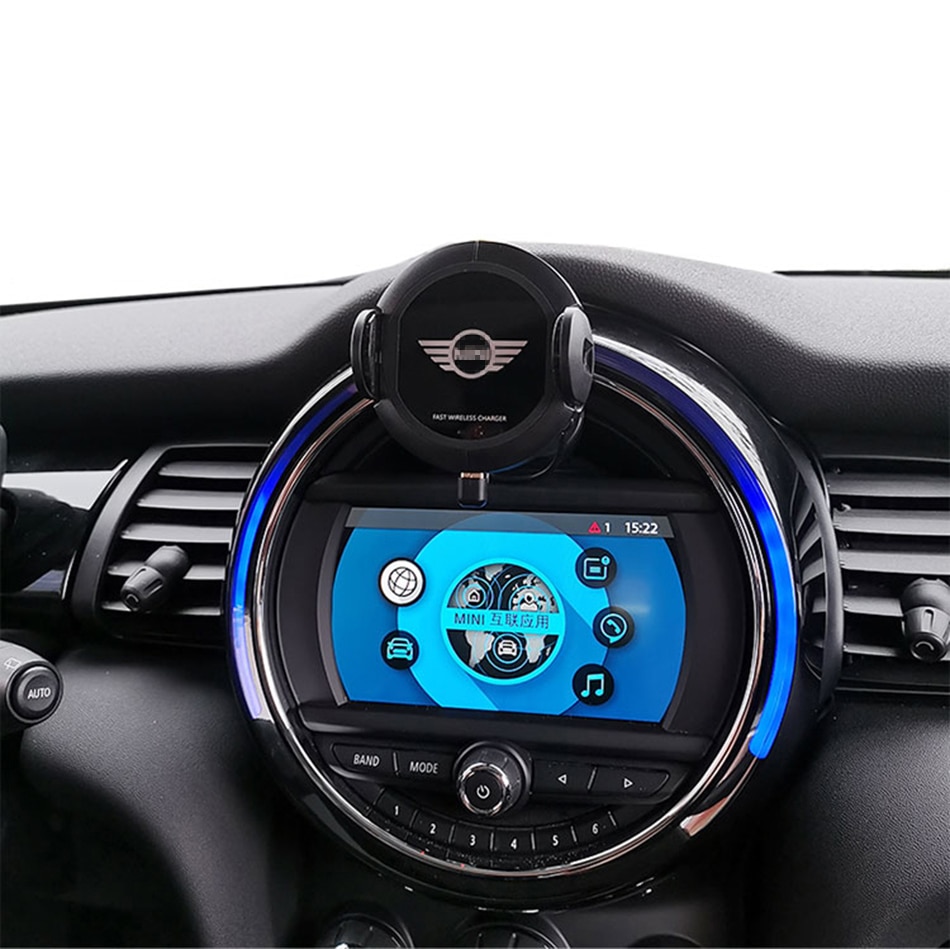 L Infrared Sensor Automatic Qi Fast Wireless Car Phone Charger Holder for Mini JCW One F54 F55 F56 F60