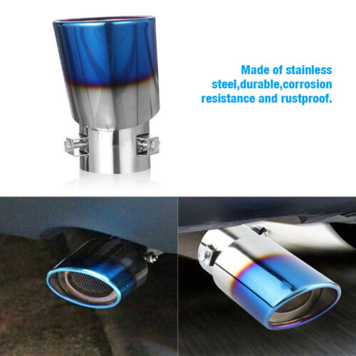 Auto Car Exhaust Pipe Tip Tail Muffler Stainless Steel Replacement Accessories D