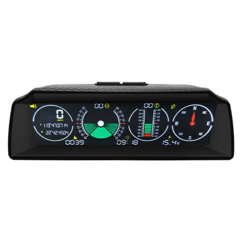 Car HUD Altitude Compass Level Slope Projector Balancer GPS OBD2 Head-up Display