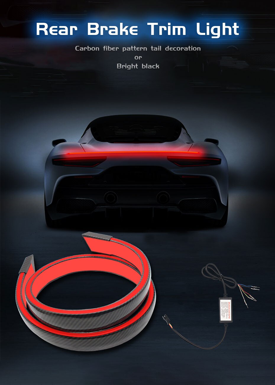 Led Spoiler for Car Trunk Lip Spoiler Universal Rear Tail Wing for Bmw Audi Peugeot Tesla POLO Mazda Passat Car Exterior Parts