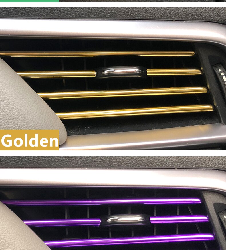 10Pcs Car Air Conditioner Outlet Decorative Trim Strips For Subaru XV Forester Outback Legacy Impreza WRX Decoration Accessories