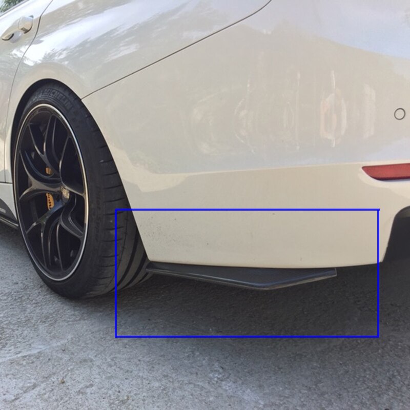Car Universal Rear Bumper Spoiler Canards Diffuser Car Side Fin Scratch Protector Black Rear Lip Wrap Angle Splitters Modificati