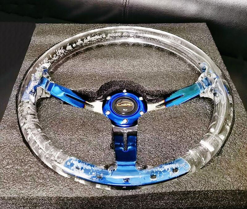 14inch Acrylic Transparent Racing Steering Wheel