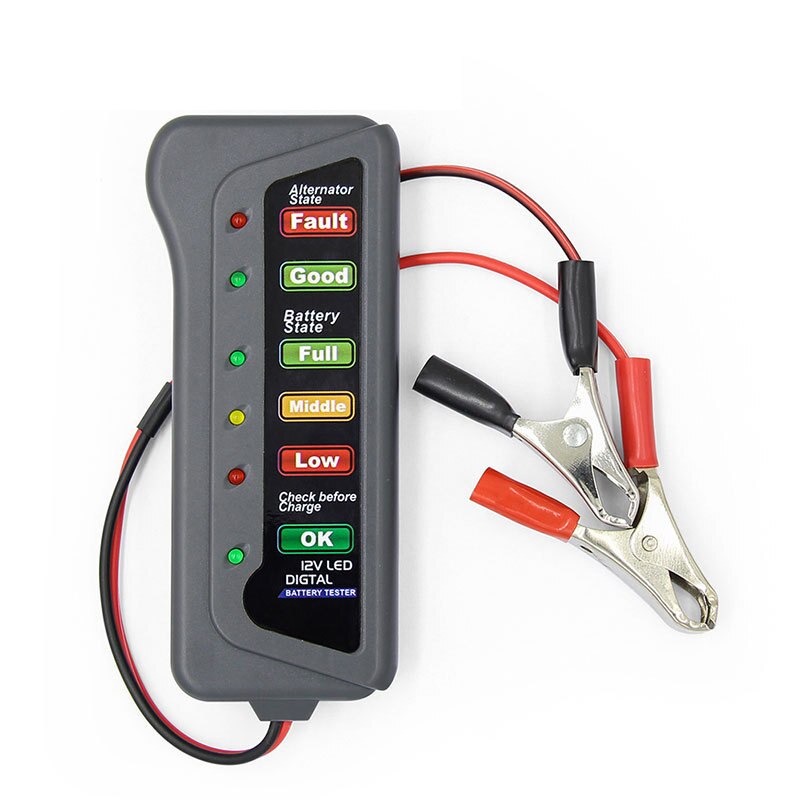 Car Battery Tester Mini 12V Digital Alternator Tester