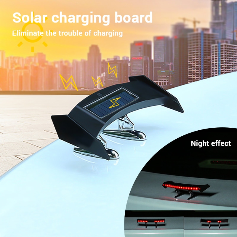 Mini Solar Rear Spoiler Universal LED