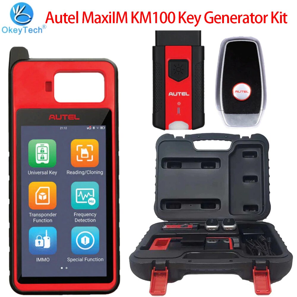 New Autel MaxiIM KM100 Universal Key Generator Kit Work on 8 Key Series And 37 Models Free Update Online Lifetime Multi-lingual