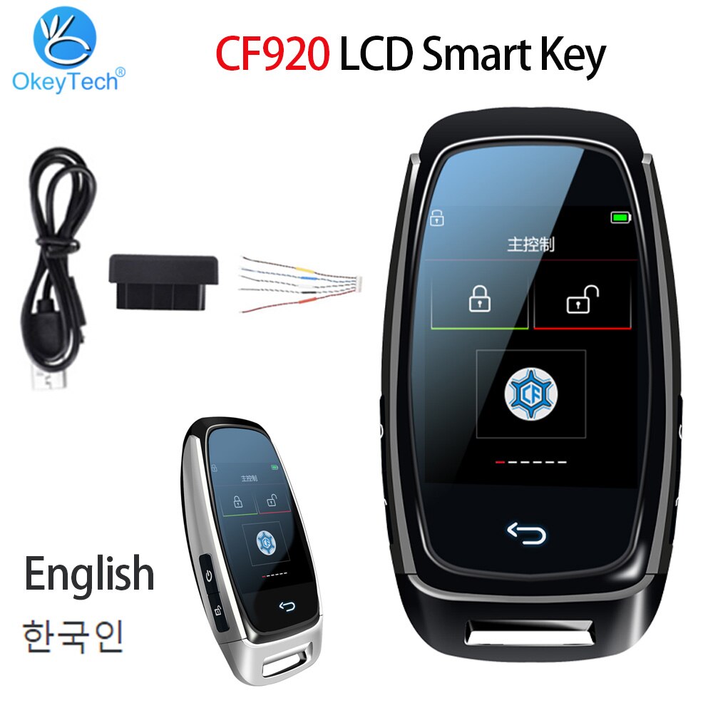 2 Buttons CF920 LCD Smart Car Key Universal For Audi Modified Remote Key Comfortable Entry Auto Lock Car Window Korean/English