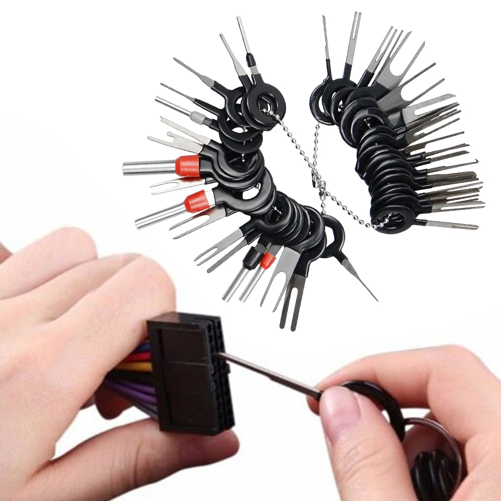 Car Terminal Removal 38Pcs/Set Electrical Wiring Crimp Connector Pin Extractor Kit Automobiles Terminal Repair Hand Tools