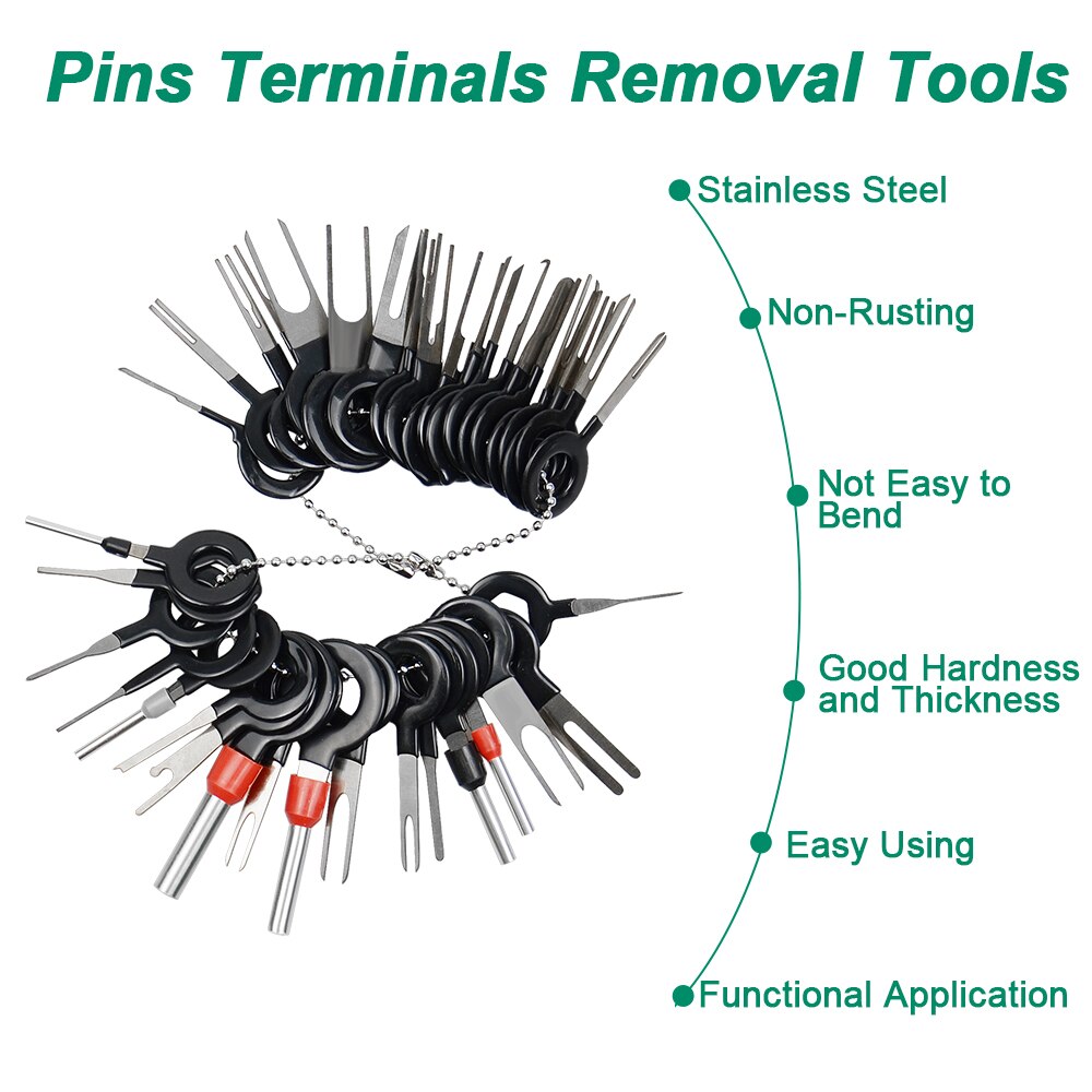 Car Terminal Removal 38Pcs/Set Electrical Wiring Crimp Connector Pin Extractor Kit Automobiles Terminal Repair Hand Tools