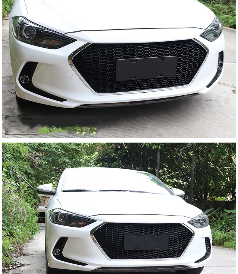 Front Bumper Grill Grille for Hyundai Elantra 2015-19 Racing Grills Car Exterior Accessories