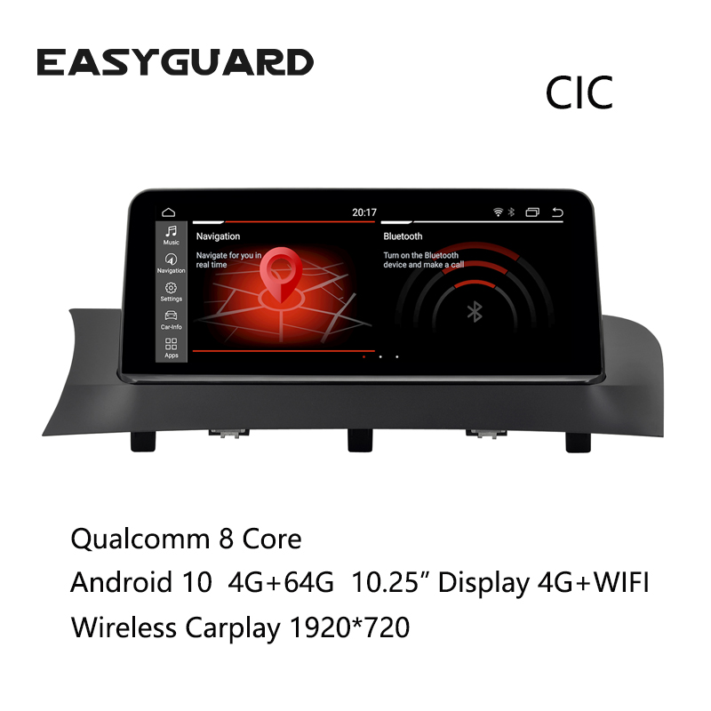 Easyguard  Android 10.0 Car Multimedia Player fit for BMW X3 F25 X4 F26 NBT CIC 64G