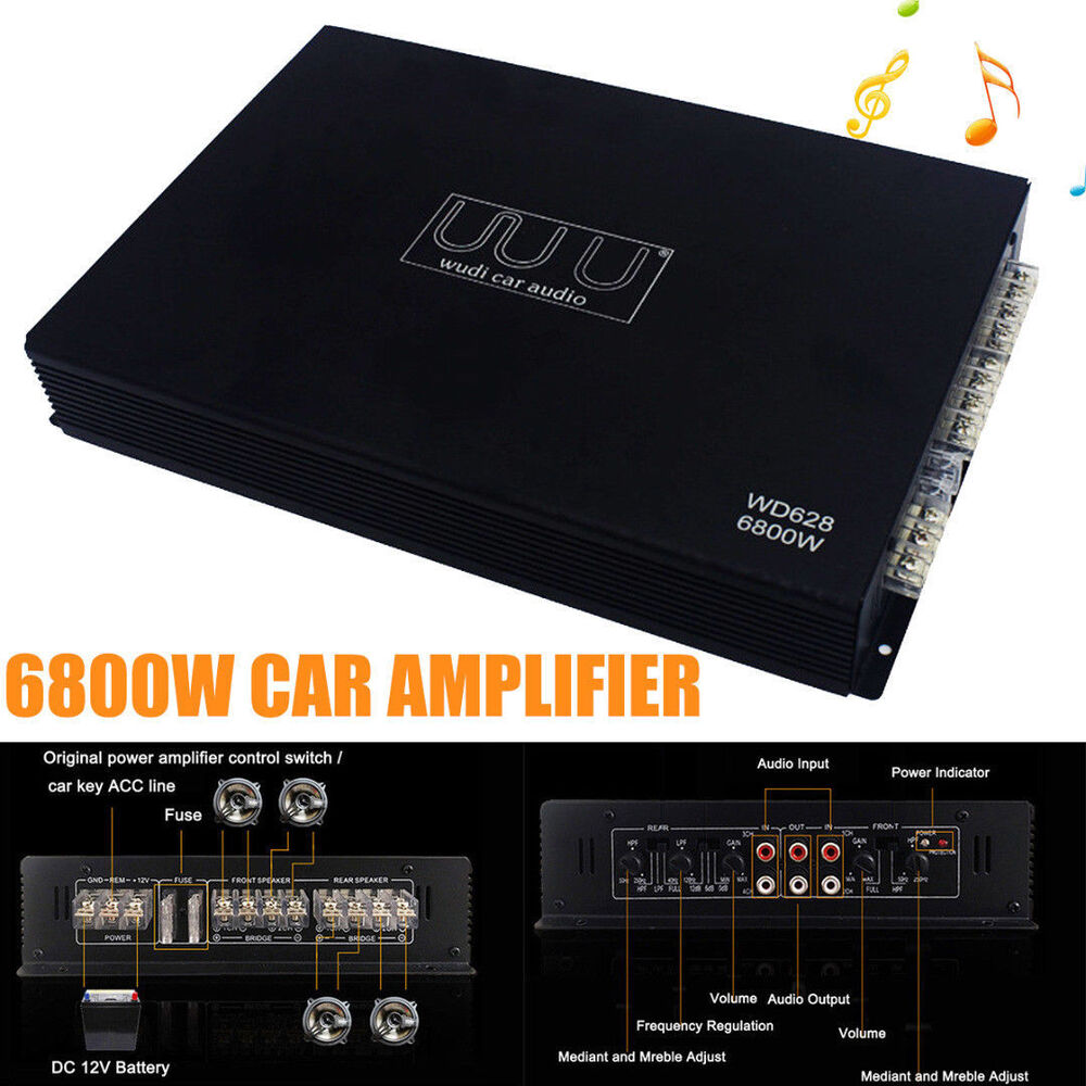Car Amplifier 6800W 4 Channel